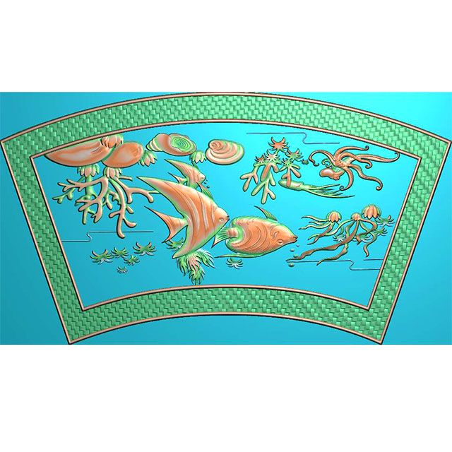 海鱼浮雕图（Y-304）