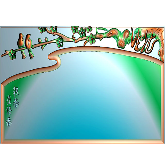 雀语花香浮雕图（DWCP-026）展示