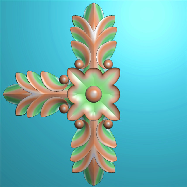 洋花浮雕雕刻图（FX-355）