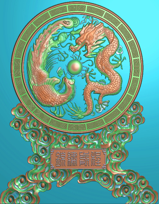 龙凤摆件精雕图,龙凤摆件浮雕图,龙凤摆件雕刻图,龙凤人物摆件精雕图（bj-821）展示