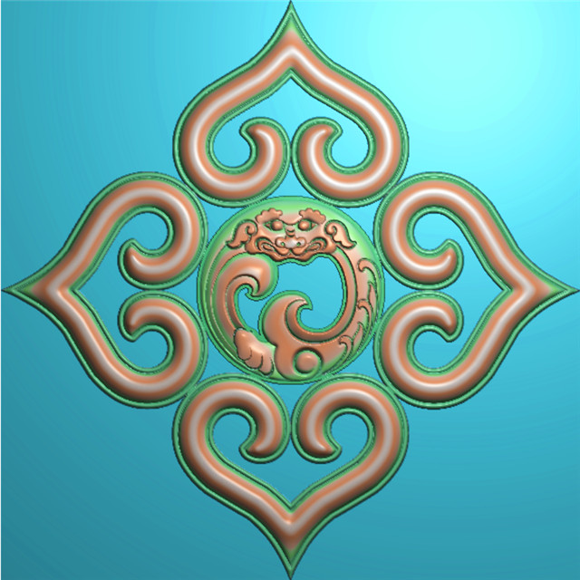 方形洋花浮雕图,洋花精雕图,洋花雕刻图（FX-906）展示