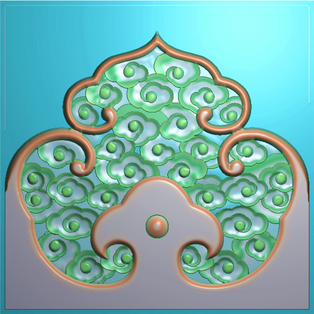 方形洋花浮雕图,洋花精雕图,洋花雕刻图（FX-921）展示