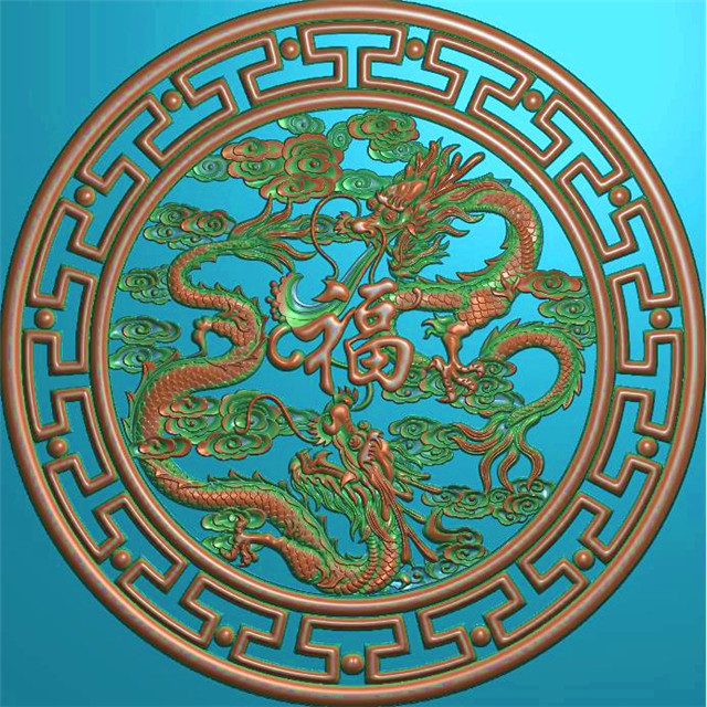 双龙挂件挂匾挂屏精雕图,挂件挂屏挂匾浮雕图,挂屏挂匾雕刻图,挂屏加工图（GJ-051）展示