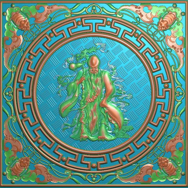 寿星人物挂件挂匾挂屏精雕图,挂件挂屏挂匾浮雕图,挂屏挂匾雕刻图（GJ-135）展示
