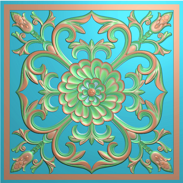 欧式洋花精雕图,洋花雕刻图,洋花浮雕图,洋花加工图（FX-1000）展示