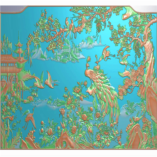 玄关背景墙精雕图,玄关背景墙浮雕图,玄关背景墙雕刻图（XG-12）展示