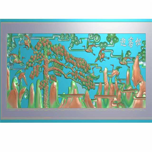 玄关背景墙精雕图,玄关背景墙浮雕图,玄关背景墙雕刻图（XG-59）展示