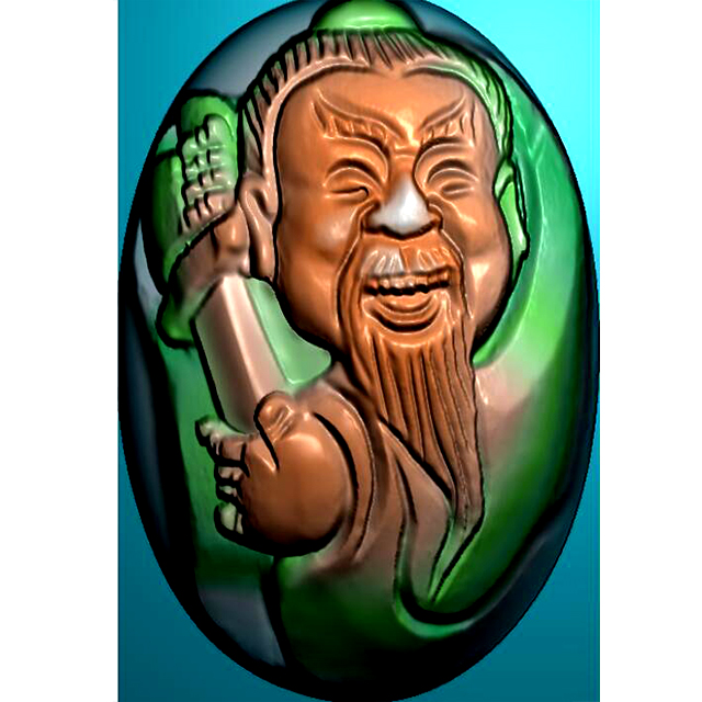 四六牌精雕图,四六牌浮雕图,四六牌雕刻图,46牌加工图,玉雕挂件有线（SLP-1074）展示