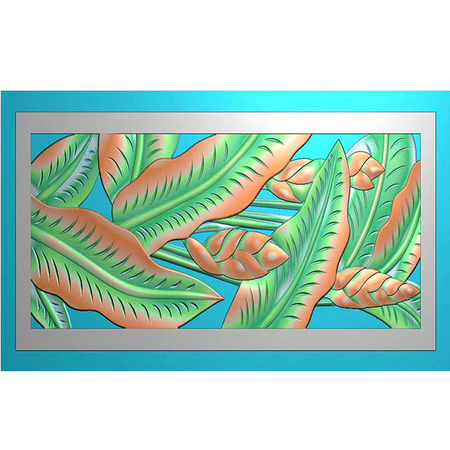 石材外墙芭蕉叶精雕图（WQ-118）展示