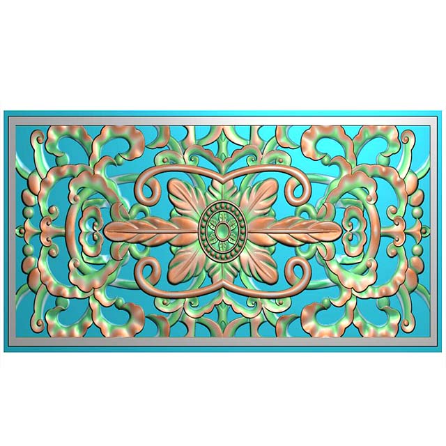 石材中式洋花镂空雕刻浮雕图（TD-19）展示