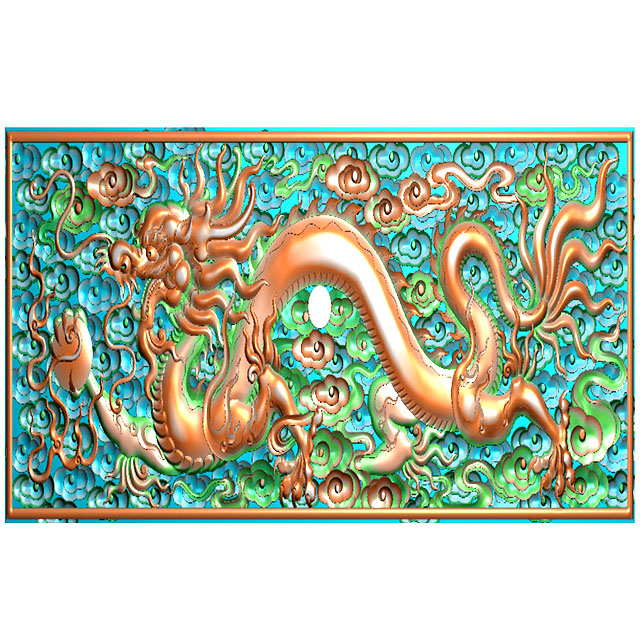 云龙板雕刻图（L-1539）展示