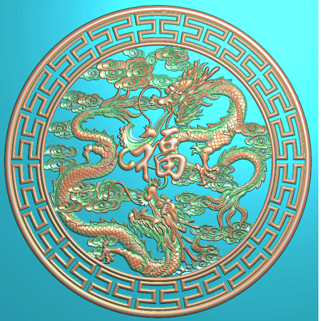 云龙板雕刻图（L-1559）展示