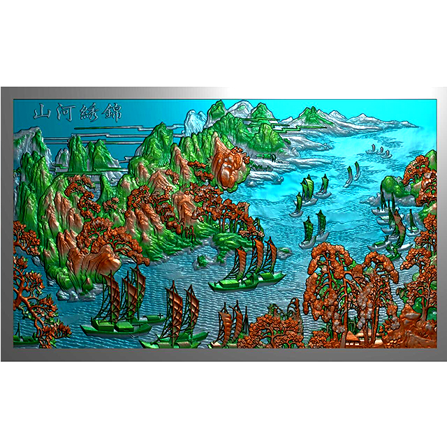 石材玉雕背景墙浮雕图（YD-31）展示