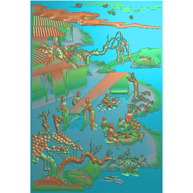 山水建筑精雕图（SSJZ-3031）展示