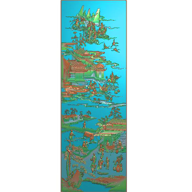 山水建筑精雕图（SSJZ-3044）展示