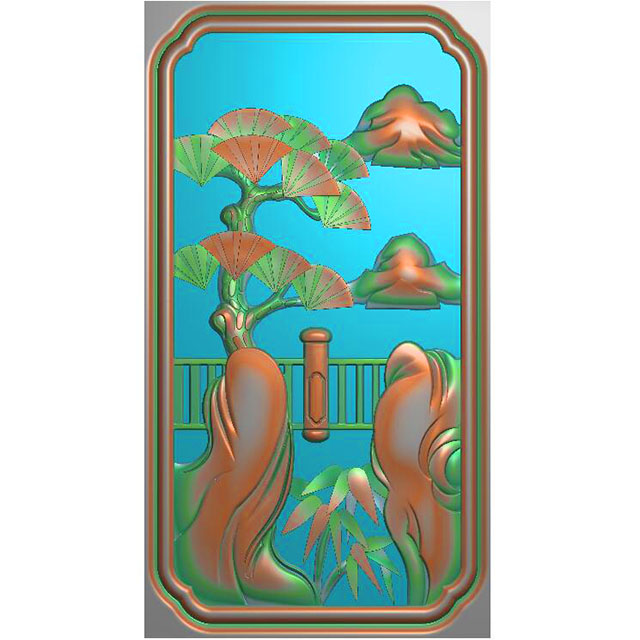 山水建筑精雕图（SSJZ-3055）展示
