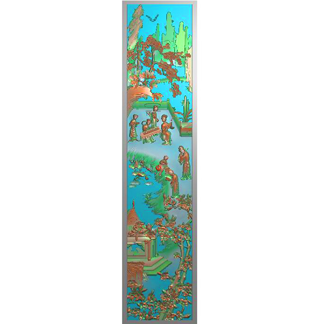 山水建筑浮雕图（SSJZ-3092）展示