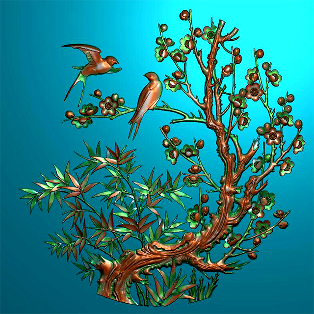 石材玉石背景墙精雕图（YD-197）展示