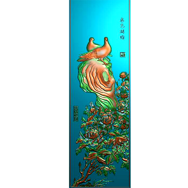 石材玉石背景墙雕刻图（YD-164）展示