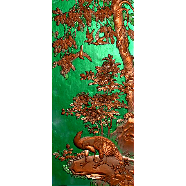 石材玉石背景墙雕刻图（YD-170）展示