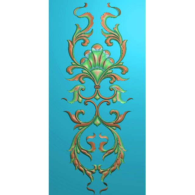 欧式洋花长条门花贴花浮雕图（CT-374）展示