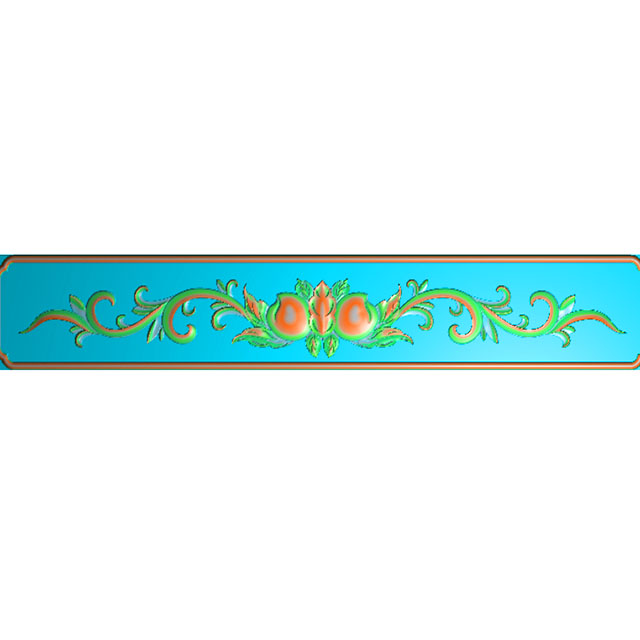 欧式洋花长条门花贴花浮雕图（CT-398）展示