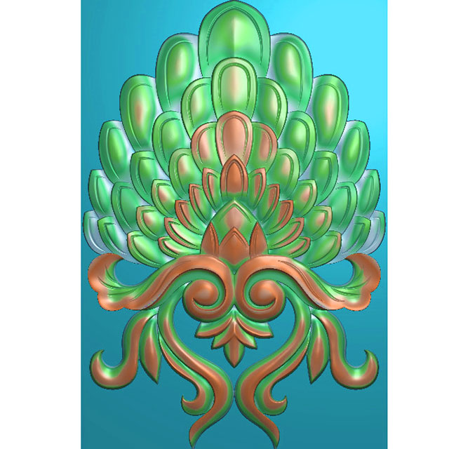 欧式洋花长条门花贴花浮雕图（CT-402）展示