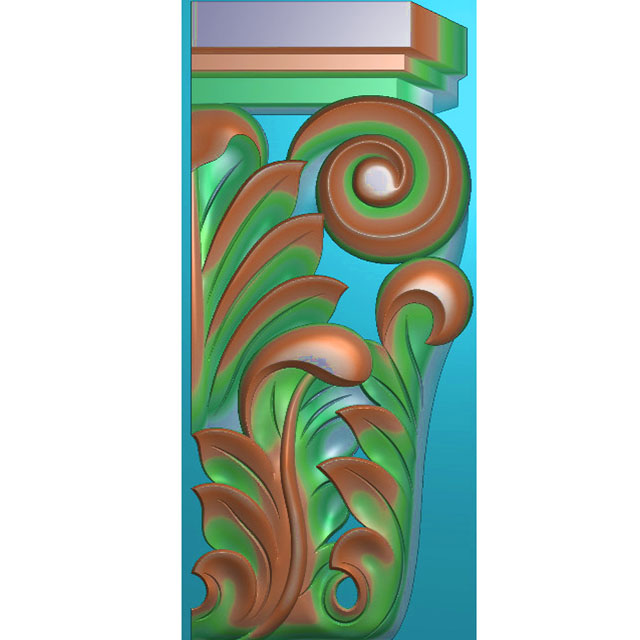 欧式洋花长条门花贴花浮雕图（CT-403）展示
