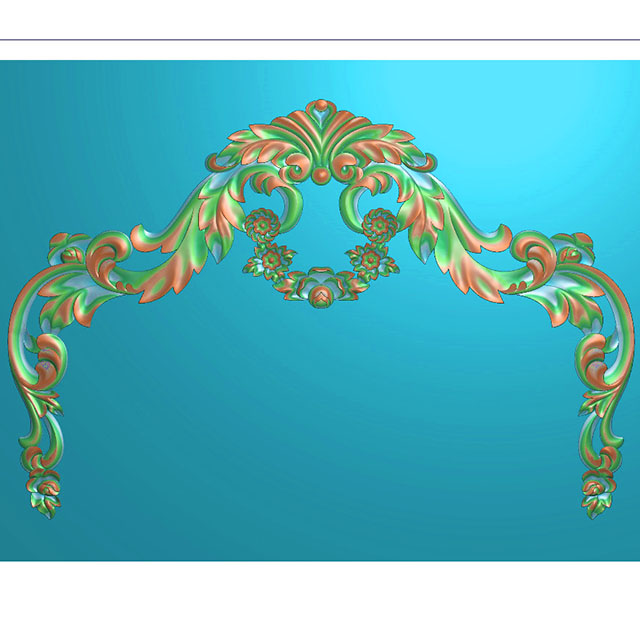 欧式洋花长条门花贴花浮雕图（CT-434）展示