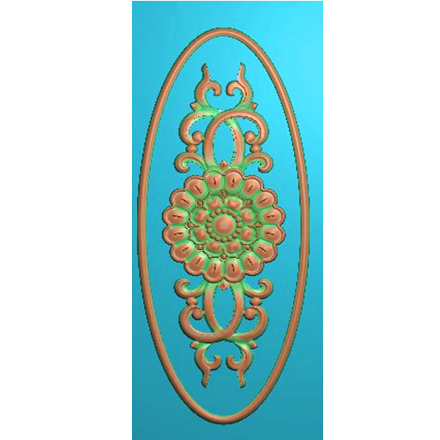 欧式洋花长条门花贴花雕刻图（CT-446）展示