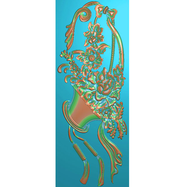 欧式洋花长条门花贴花雕刻图（CT-467）展示