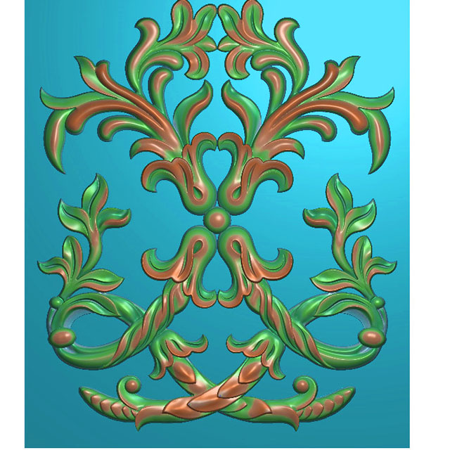 欧式洋花长条门花贴花雕刻图（CT-473）展示