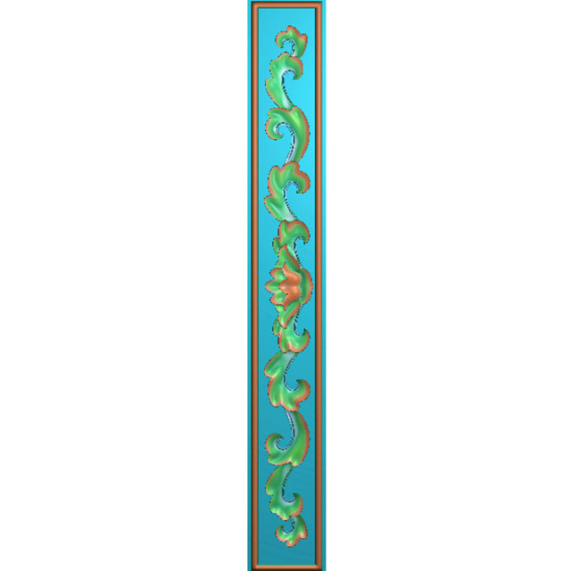 欧式洋花长条门花贴花雕刻图（CT-538）展示