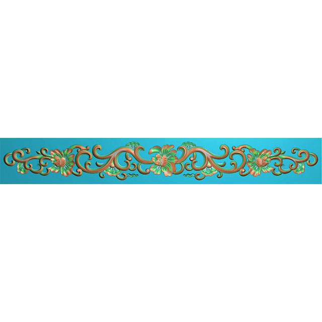 欧式洋花贴花长条门花精雕图（CT-580）展示