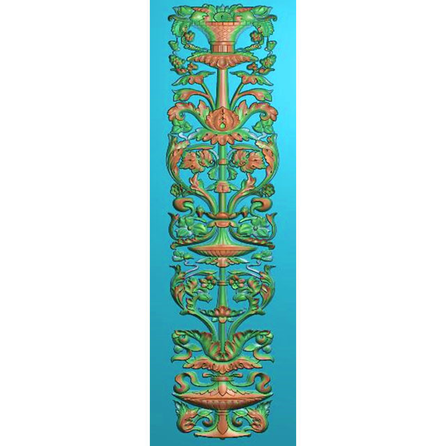 欧式洋花贴花长条门花精雕图（CT-665）展示