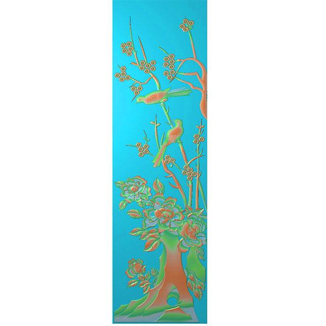 牡丹花鸟精雕图（MD-064）展示