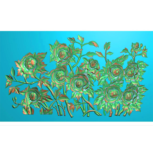 牡丹花鸟精雕图（MD-066）展示
