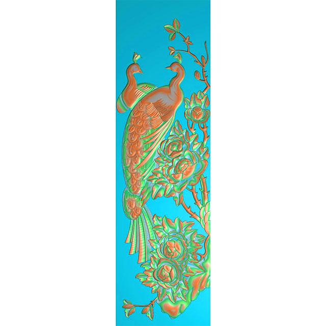 牡丹花鸟石头精雕图（MD-026）展示