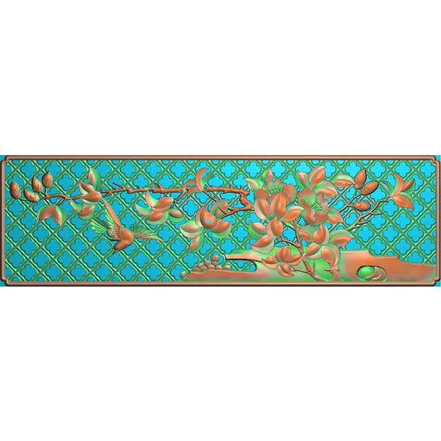 花鸟牡丹石头精雕图（MD-076）展示