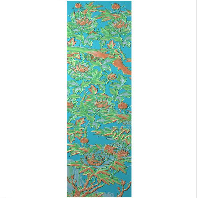 牡丹花鸟花草石头浮雕图（MD-170）展示