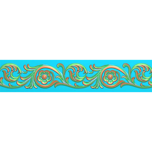 欧式洋花石材边角腰线浮雕图加工图（BS-118）展示