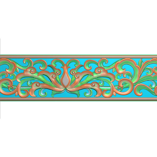 欧式洋花石材边角腰线浮雕图加工图（BS-149）展示