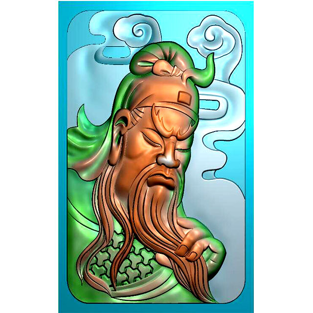正面关公精雕图有线（GG-8034）展示
