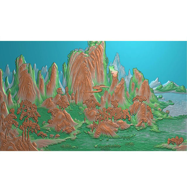 石材山水精雕图（ZS-40）展示