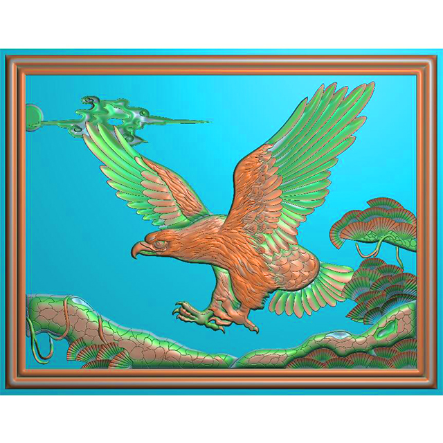 石雕雄鹰浮雕图（ZS-94）展示
