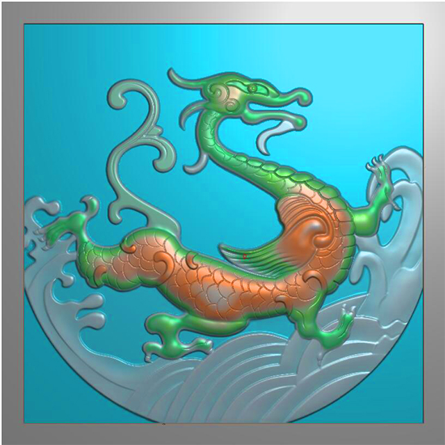 石雕龙草龙精雕图（ZS-142）展示