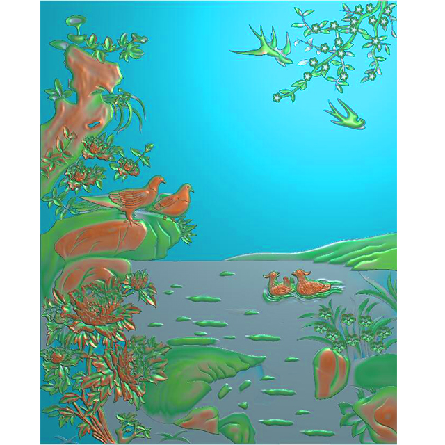 石雕山水精雕图（ZS-195）展示