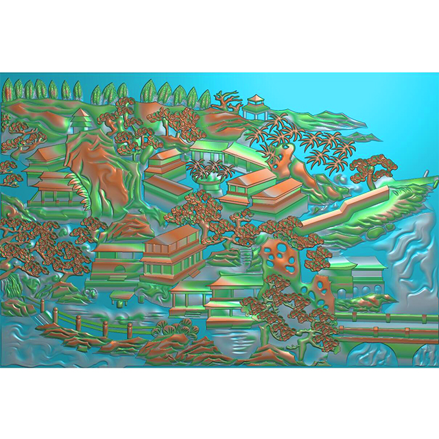 石雕山水精雕图有线（ZS-199）展示