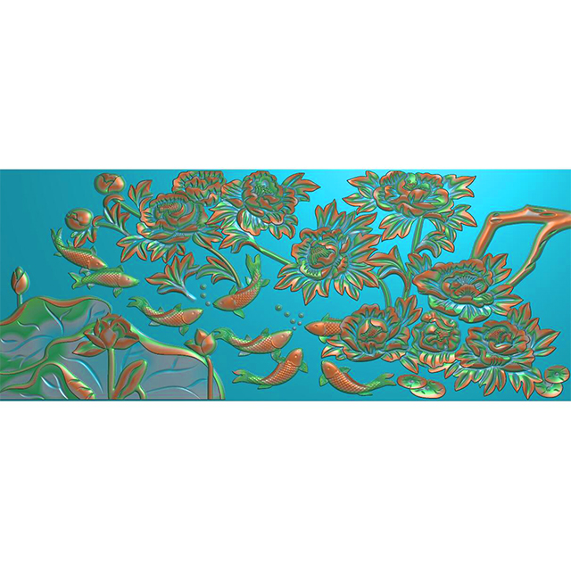 石材牡丹花鸟雕刻图（ZS-286）展示