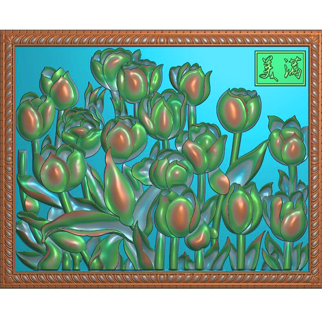 石材花草雕刻图（ZS-301）展示